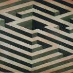 Chartres-Labyrinth / 2005 / Radierung, Aquatinta von 2 Platten / 30 x 40 cm